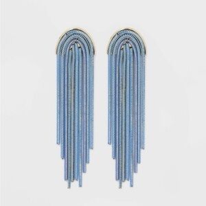 Target SUGARFIX by BaubleBar Chain Fringe Statement Earrings - Blue and gold